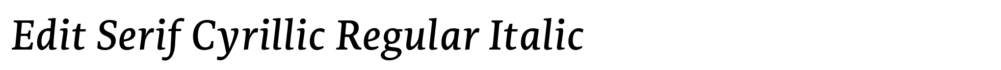 Edit Serif Cyrillic Regular Italic image